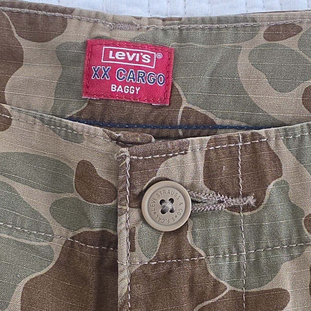 Levi's‎ XX Cargo Baggy Camo Pants Men's 36x32 100% Cotton NEW Utility NWT 6 Pkts - Picture 4 of 16